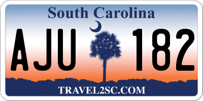 SC license plate AJU182