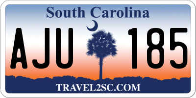 SC license plate AJU185