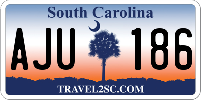 SC license plate AJU186
