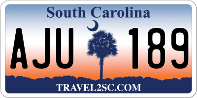 SC license plate AJU189