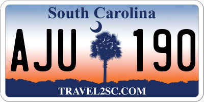 SC license plate AJU190
