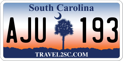 SC license plate AJU193