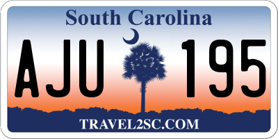 SC license plate AJU195
