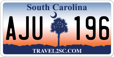 SC license plate AJU196