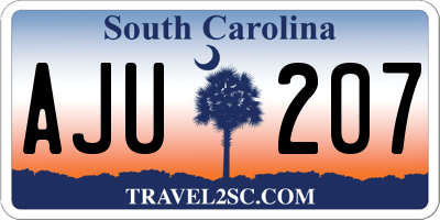 SC license plate AJU207