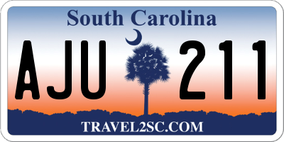 SC license plate AJU211