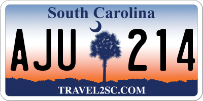 SC license plate AJU214