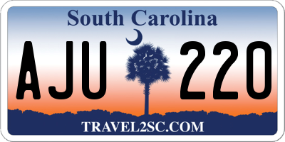 SC license plate AJU220