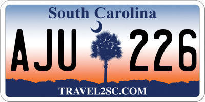 SC license plate AJU226