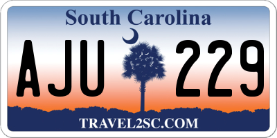 SC license plate AJU229