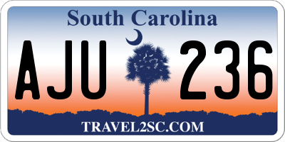 SC license plate AJU236