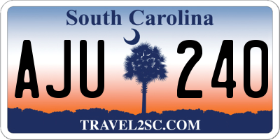 SC license plate AJU240