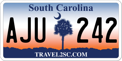 SC license plate AJU242
