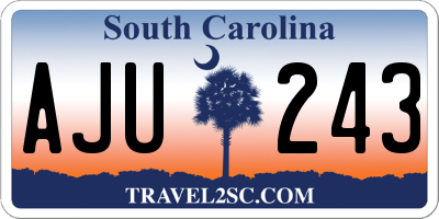 SC license plate AJU243