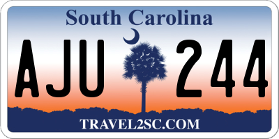 SC license plate AJU244