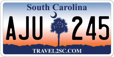 SC license plate AJU245