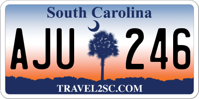 SC license plate AJU246