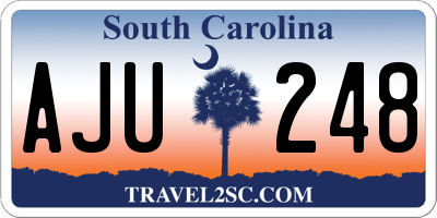 SC license plate AJU248