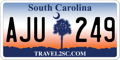 SC license plate AJU249