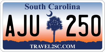 SC license plate AJU250