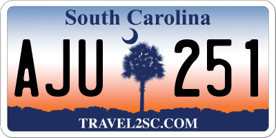SC license plate AJU251