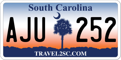 SC license plate AJU252