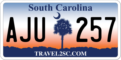 SC license plate AJU257