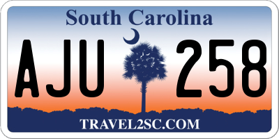SC license plate AJU258