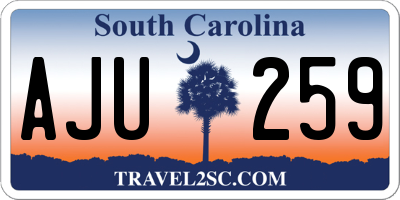 SC license plate AJU259