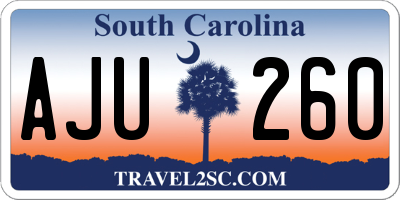 SC license plate AJU260