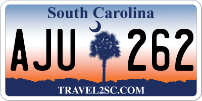 SC license plate AJU262