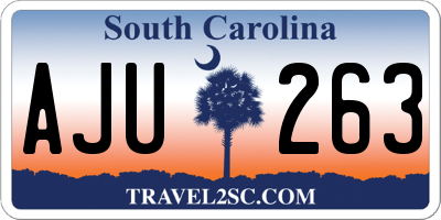 SC license plate AJU263