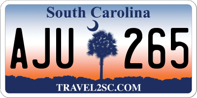 SC license plate AJU265