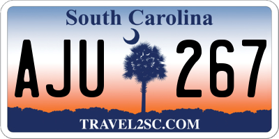 SC license plate AJU267