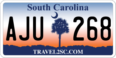 SC license plate AJU268