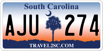 SC license plate AJU274