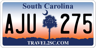 SC license plate AJU275