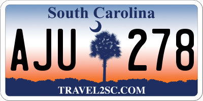 SC license plate AJU278