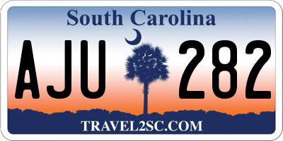 SC license plate AJU282