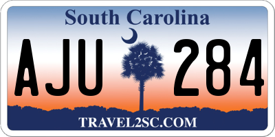 SC license plate AJU284