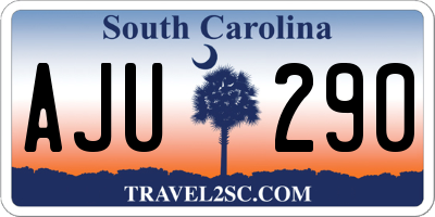 SC license plate AJU290