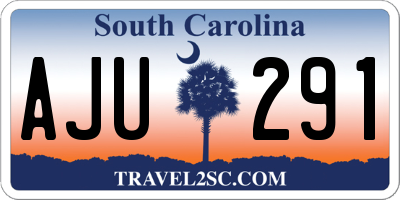 SC license plate AJU291