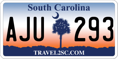 SC license plate AJU293
