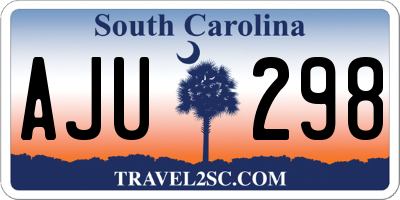 SC license plate AJU298