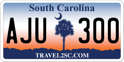 SC license plate AJU300