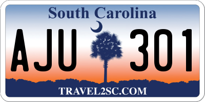 SC license plate AJU301