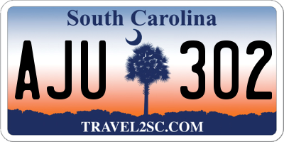 SC license plate AJU302