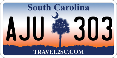 SC license plate AJU303
