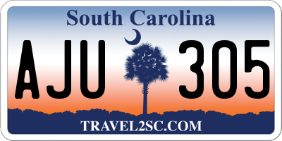 SC license plate AJU305