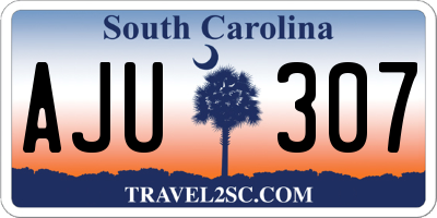 SC license plate AJU307